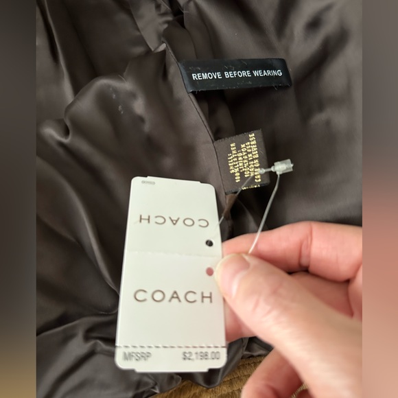 Coach Hair Calf Jacket size 8 Camel color - Picture 7 of 7